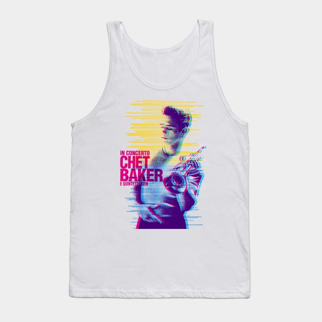 Chet Baker in concert Tank Top by HAPPY TRIP PRESS